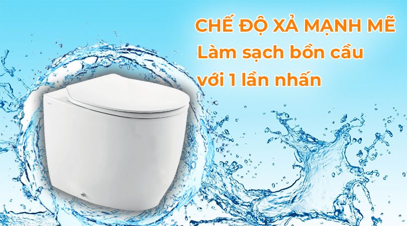 Bồn cầu Hafele 588.79.411 có chế độ xả mạnh mẽ
